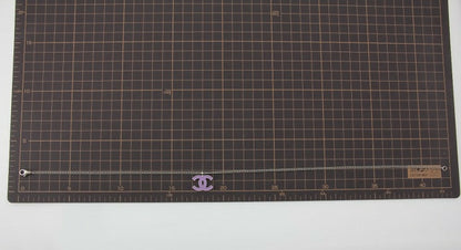 Chanel Vintage 04P Enamel Pink Purple CC Necklace
