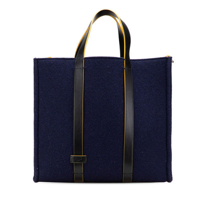 Fendi 7VA390 Wool Leather Tote Bag