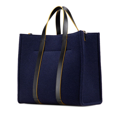 Fendi 7VA390 Wool Leather Tote Bag