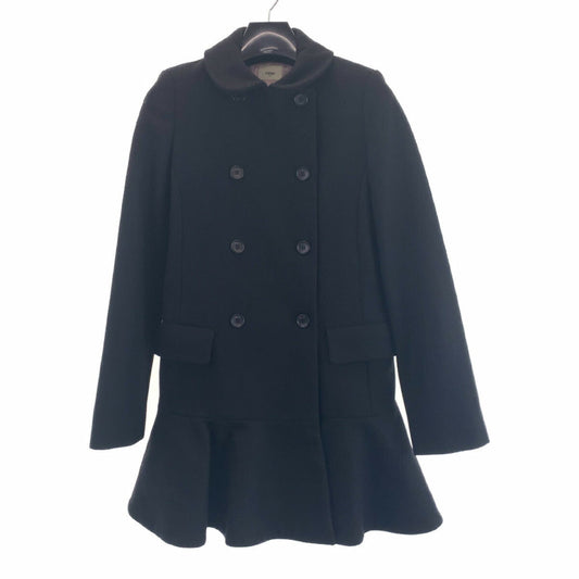 Fendi Wool/Rayon Frill Coat Semi-Long Coat