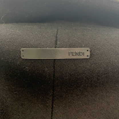 Fendi Wool/Rayon Frill Coat Semi-Long Coat