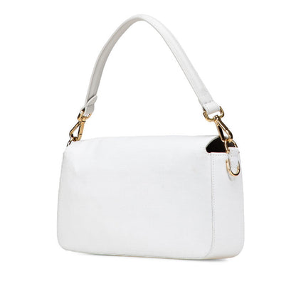 Fendi Baguette Linen Leather 2way Bag