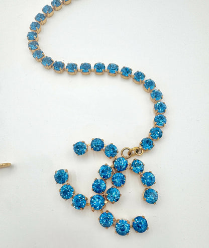 Chanel 1995 Vintage Barbie Blue Dangle Belt
