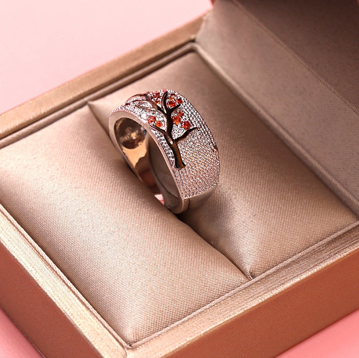 'New Beginnings' Crystal Tree Ring