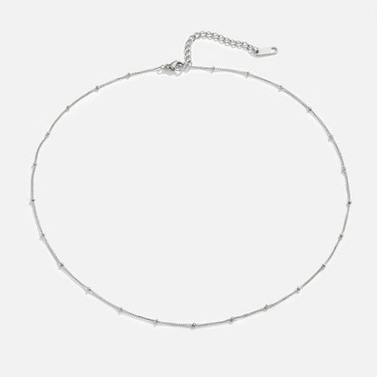 Niyah Bead Silver Chain Necklace