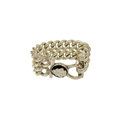 Gucci Crest Logo Silver 925 Bracelet