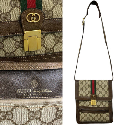 Gucci Old Gucci GG Logo PVC Leather Shoulder Bag