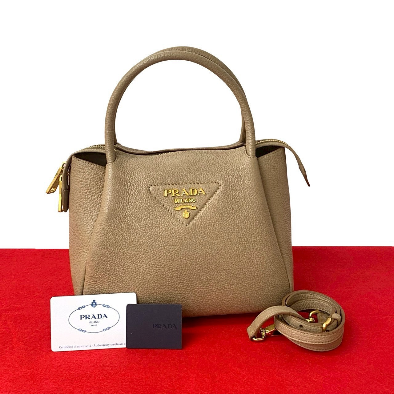 Prada VITELLO DAINO 2way Handbag