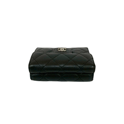 Chanel Matelassé Caviar Leather Trifold Wallet