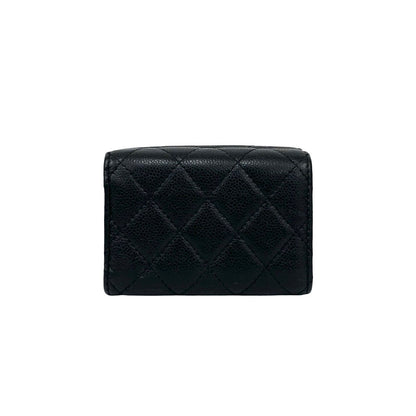 Chanel Matelassé Caviar Leather Trifold Wallet
