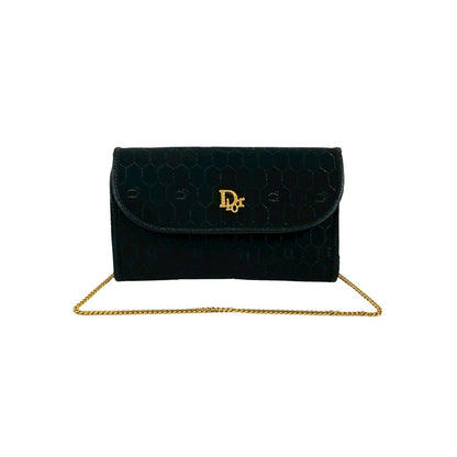 Christian Dior Honeycomb Canvas Leather Shoulder Bag
