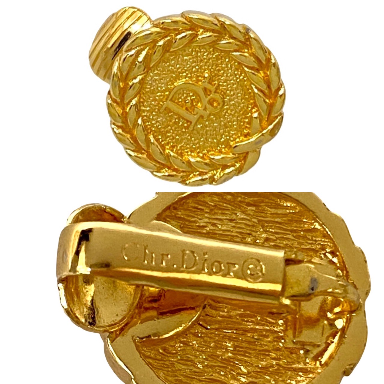 Christian Dior Logo Earrings