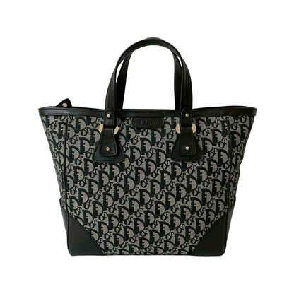 Christian Dior Trotter Canvas Leather Handbag