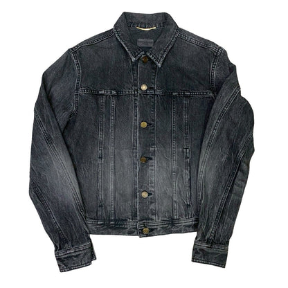 Saint Laurent Paris Heart Logo Cotton Denim Jacket