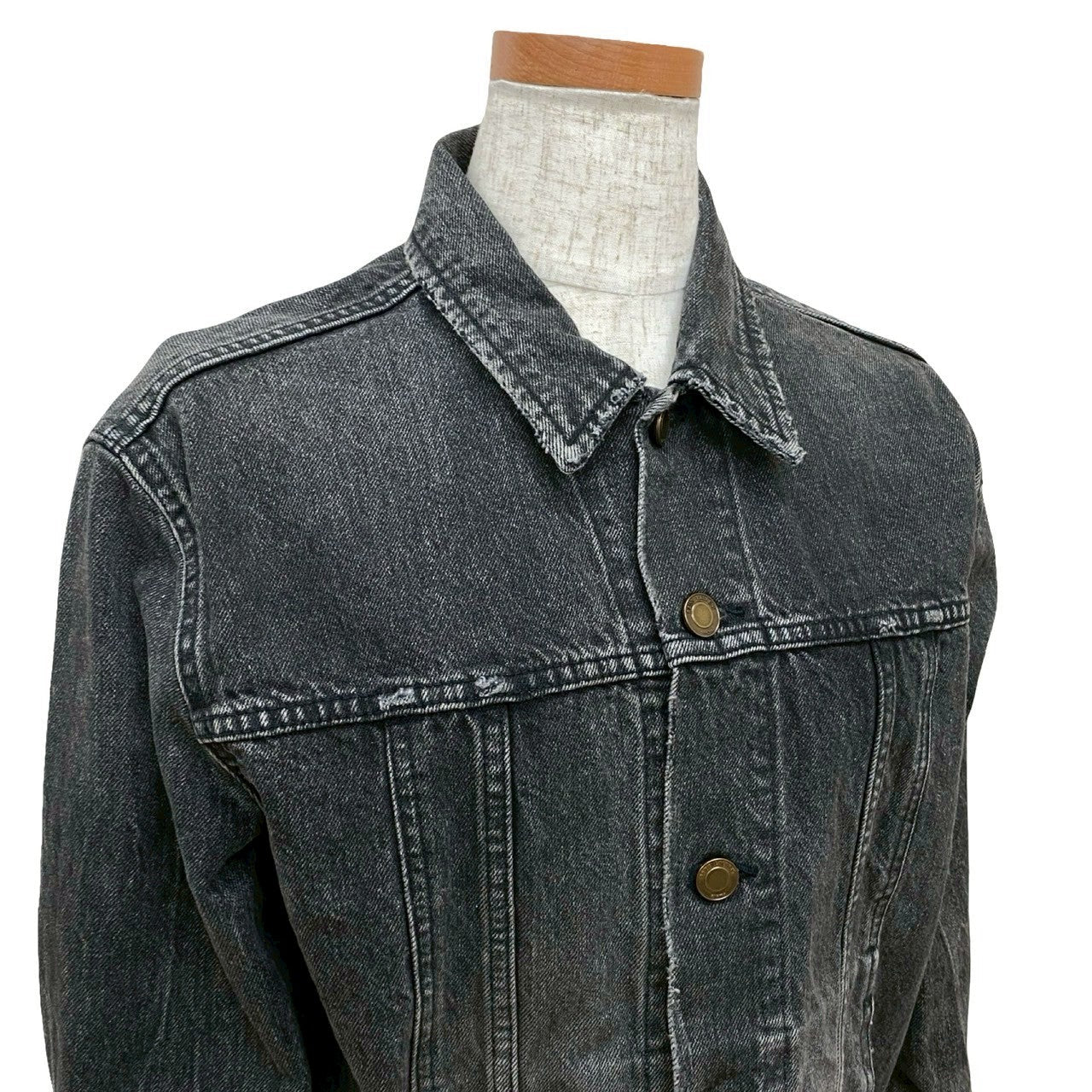 Saint Laurent Paris Heart Logo Cotton Denim Jacket