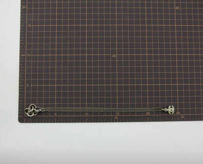 Chanel Vintage 04P Enamel Dark Green Silver Necklace