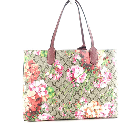 Gucci Reversible Blooms Floral Print Canvas Bag