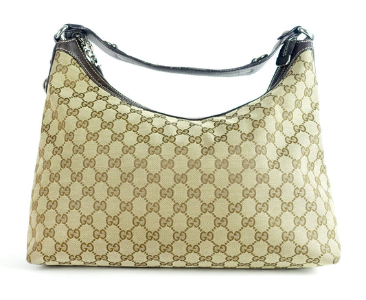 Gucci Monogram Canvas Large Hobo Bag