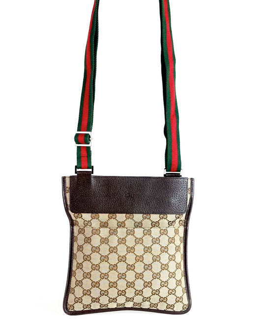 Gucci Monogram Canvas Messenger Bag