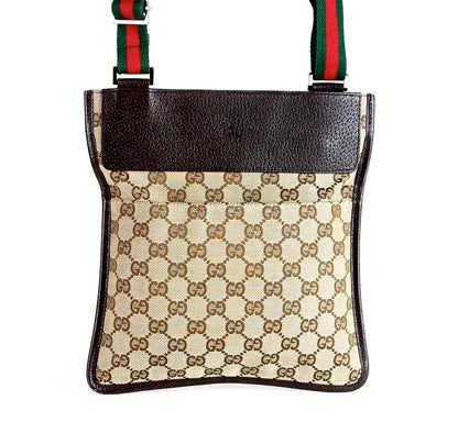 Gucci Monogram Canvas Messenger Bag