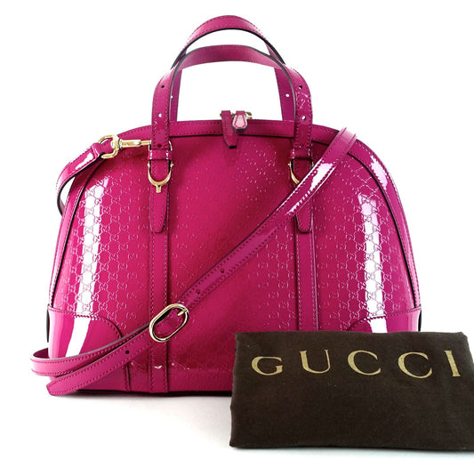 Gucci Nice Small MicroGuccissima Patent Leather Bag