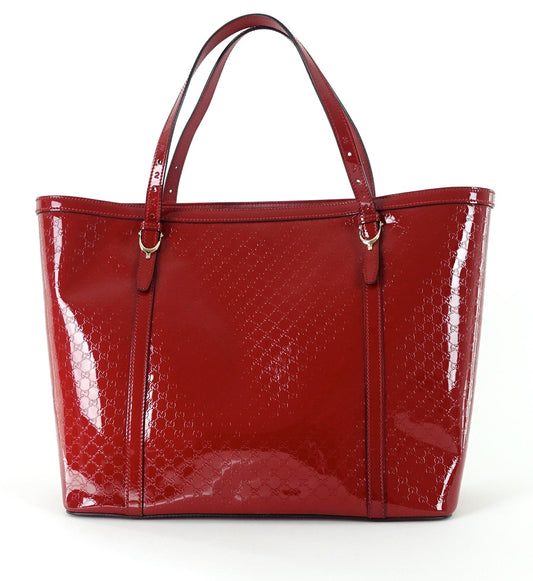 Gucci Nice Guccissima Patent Leather Tote Bag