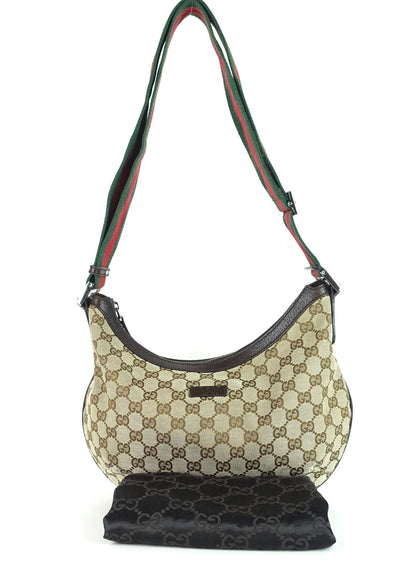 Gucci Monogram Canvas Hobo Bag