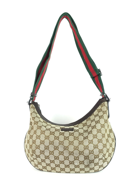 Gucci Monogram Canvas Hobo Bag