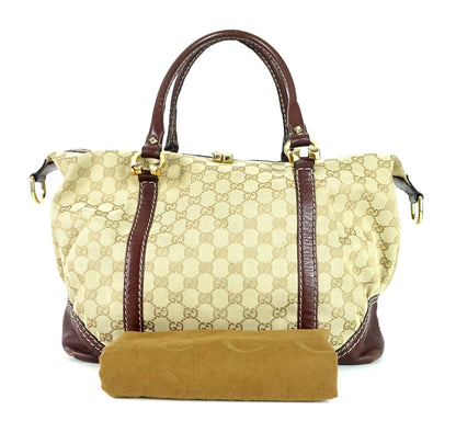 Gucci Monogram Canvas Large Hobo Bag