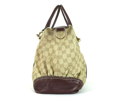 Gucci Monogram Canvas Large Hobo Bag