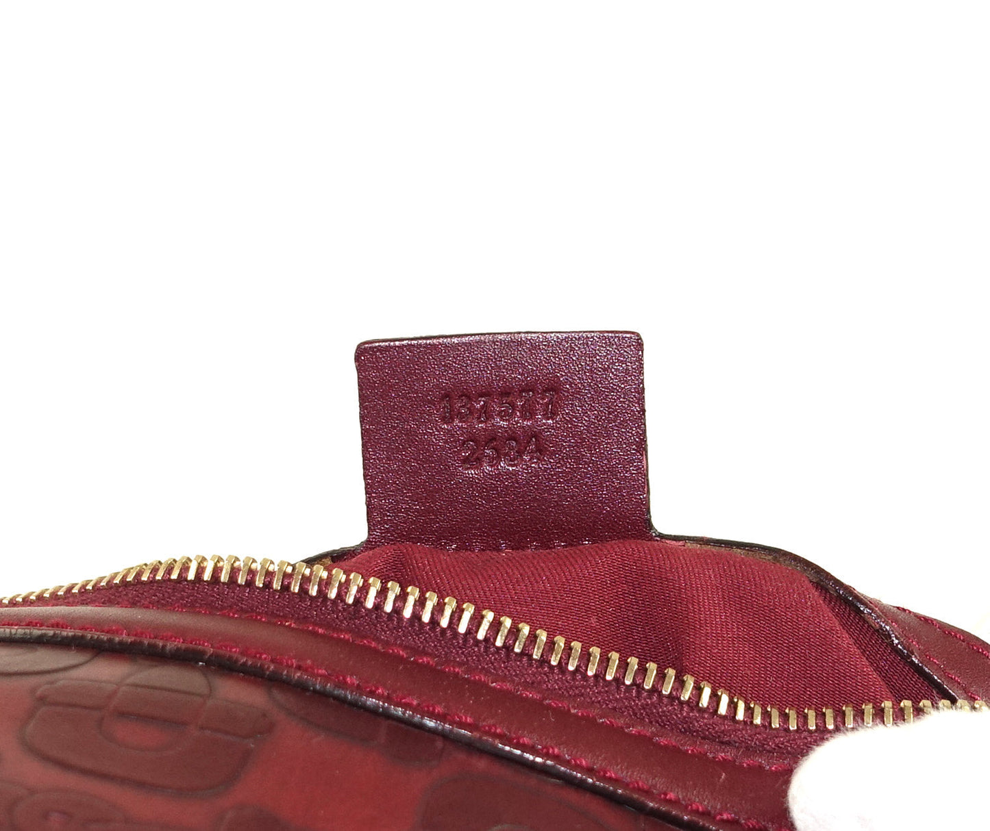 Gucci Embossed Leather Bamboo Ring Hobo Bag