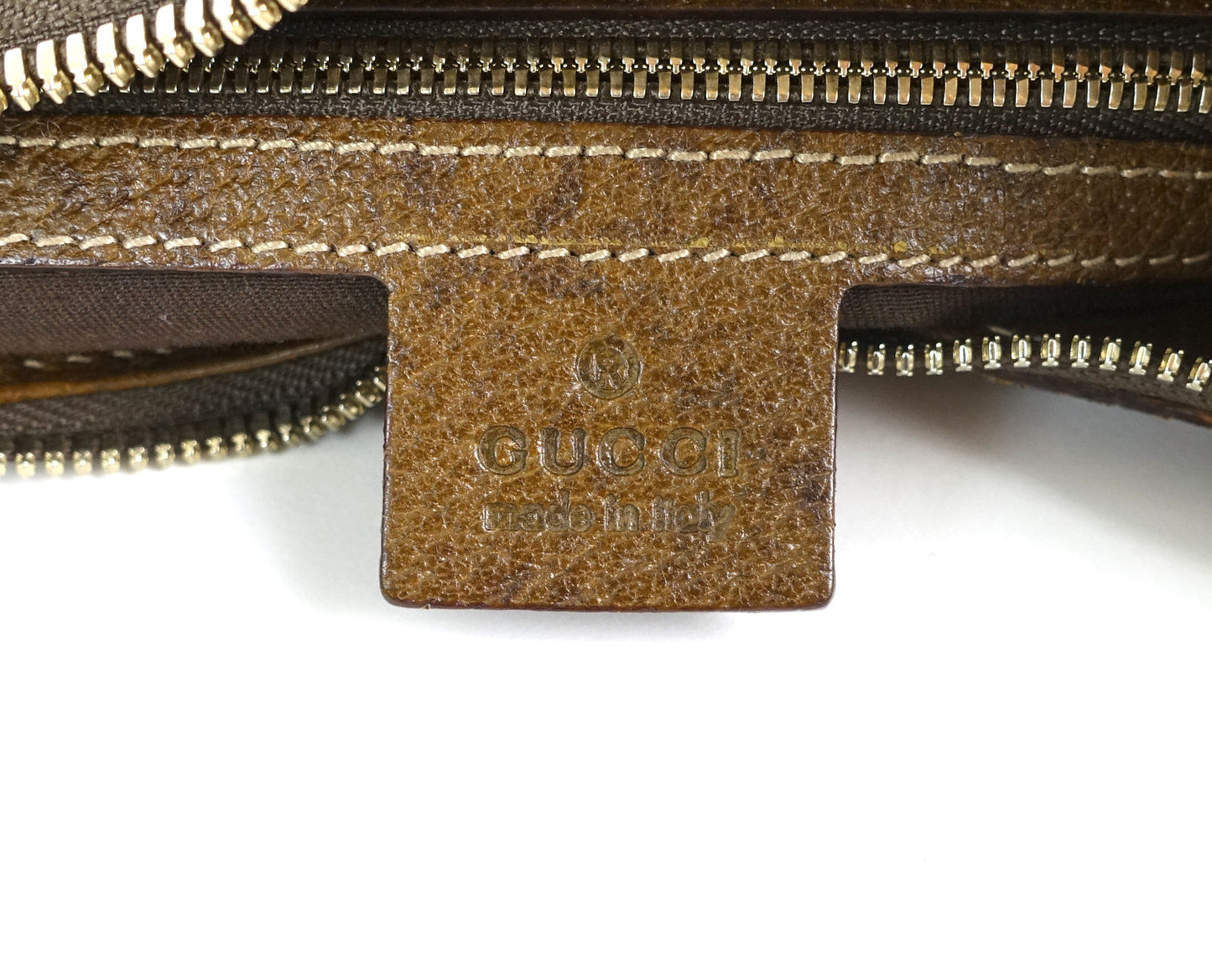 Gucci Monogram Canvas Bamboo Rings Hobo Bag