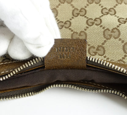 Gucci Monogram Canvas Bamboo Rings Hobo Bag