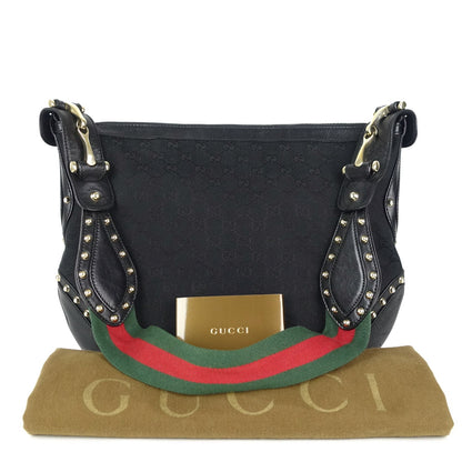 Gucci Pelham Web Monogram Canvas Hobo Bag