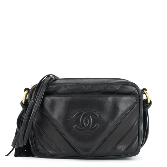Chanel CC Camera Lambskin Crossbody Bag