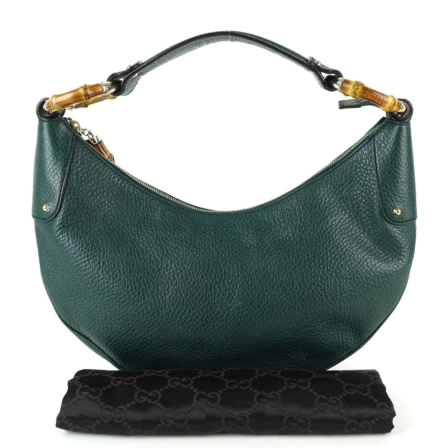 Gucci Leather Bamboo Ring Hobo Bag