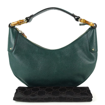 Gucci Leather Bamboo Ring Hobo Bag