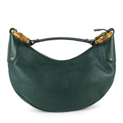 Gucci Leather Bamboo Ring Hobo Bag