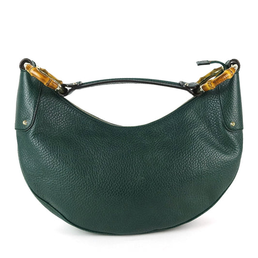 Gucci Leather Bamboo Ring Hobo Bag