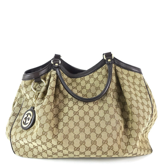 Gucci Sukey Monogram Canvas Large Tote Bag