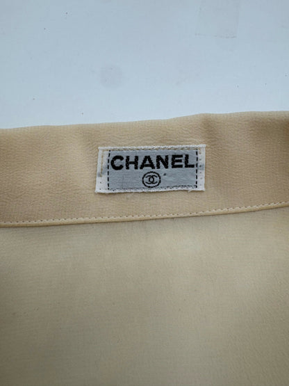 Rare Vintage Chanel Cream Silk Blouse