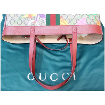 GUCCI Ophidia GG Flora Medium Tote Bag Red 547947