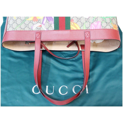 GUCCI Ophidia GG Flora Medium Tote Bag Red 547947