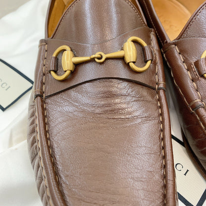Gucci Donnie Horsebit Brown Leather Loafer