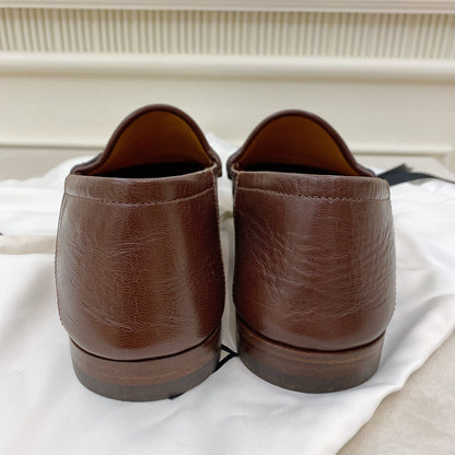 Gucci Donnie Horsebit Brown Leather Loafer