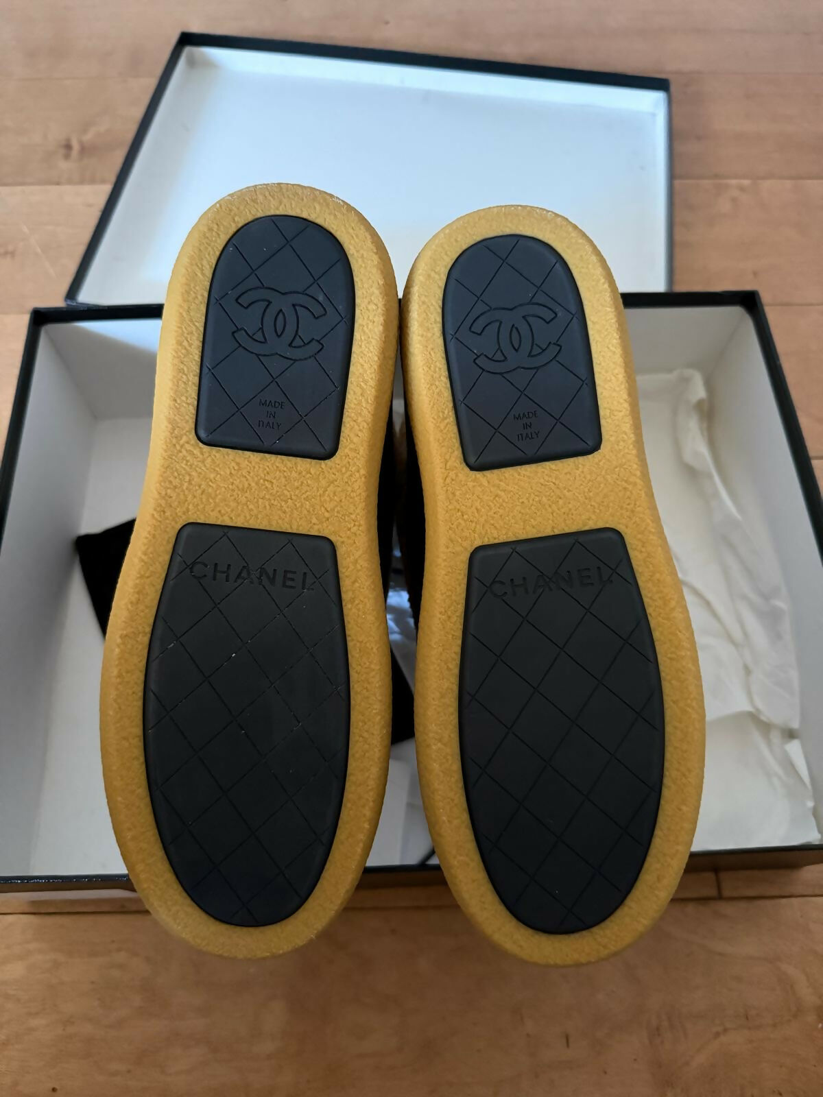 Chanel Après-Ski Shearling Snow Boots- For Him, Size 42