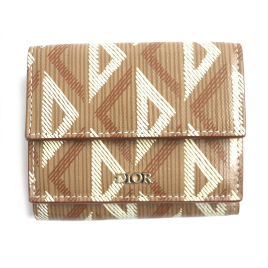 Dior Homme Leather Tri-fold Wallet Brown
