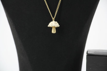 Chanel Vintage 03S Metal White Mushroom Necklace