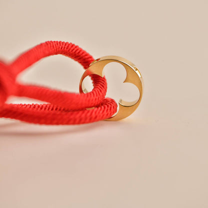 Louis Vuitton Empreinte 18K Yellow Gold Red Cord Bracelet
