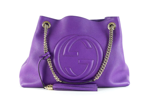 Gucci Soho Grained Leather Shoulder Bag
